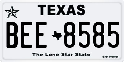 TX license plate BEE8585