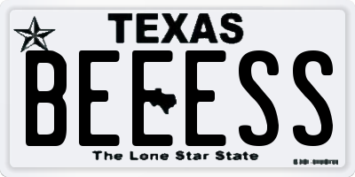 TX license plate BEEESS