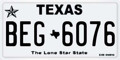 TX license plate BEG6076