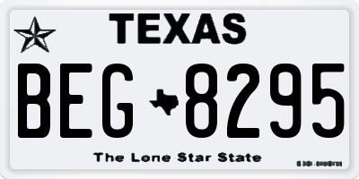 TX license plate BEG8295