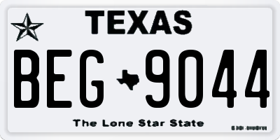 TX license plate BEG9044