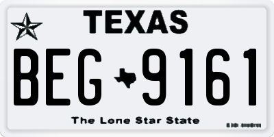 TX license plate BEG9161