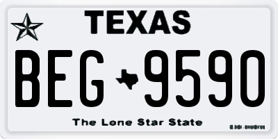 TX license plate BEG9590