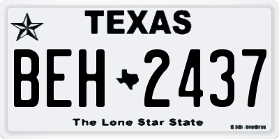 TX license plate BEH2437