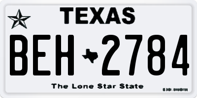 TX license plate BEH2784