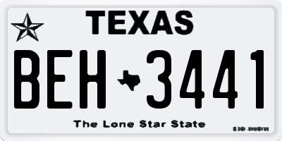 TX license plate BEH3441