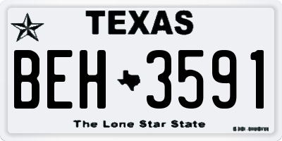 TX license plate BEH3591