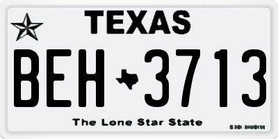 TX license plate BEH3713