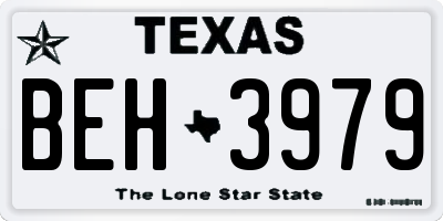 TX license plate BEH3979