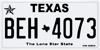 TX license plate BEH4073