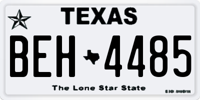 TX license plate BEH4485