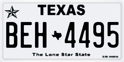 TX license plate BEH4495