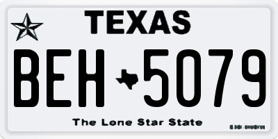 TX license plate BEH5079