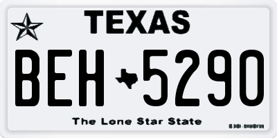 TX license plate BEH5290