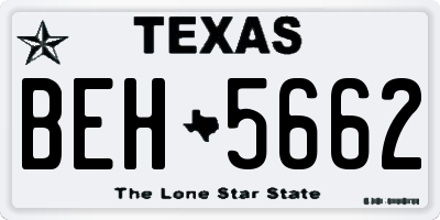 TX license plate BEH5662