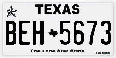 TX license plate BEH5673
