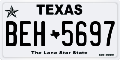 TX license plate BEH5697