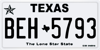 TX license plate BEH5793
