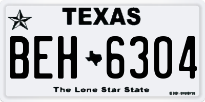 TX license plate BEH6304
