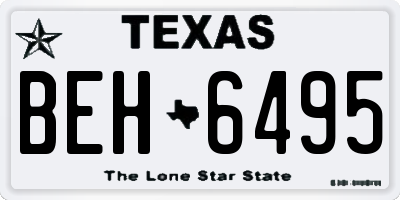 TX license plate BEH6495