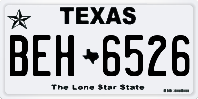 TX license plate BEH6526