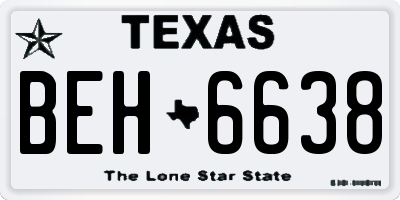 TX license plate BEH6638