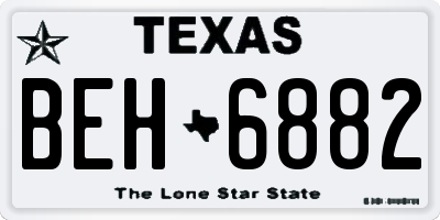 TX license plate BEH6882
