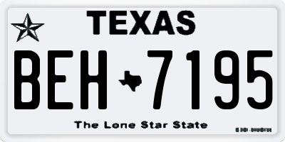 TX license plate BEH7195