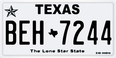 TX license plate BEH7244
