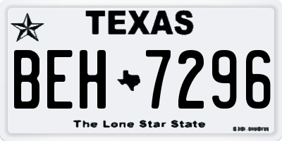 TX license plate BEH7296
