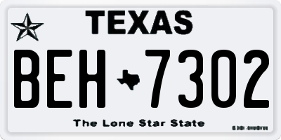 TX license plate BEH7302