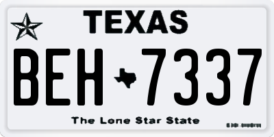TX license plate BEH7337