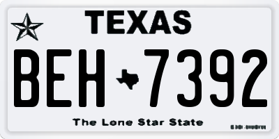TX license plate BEH7392