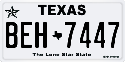 TX license plate BEH7447