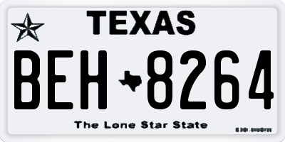 TX license plate BEH8264