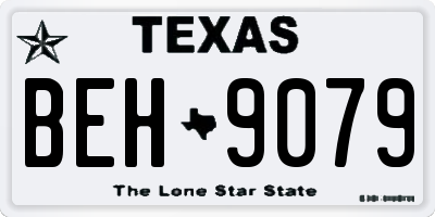 TX license plate BEH9079