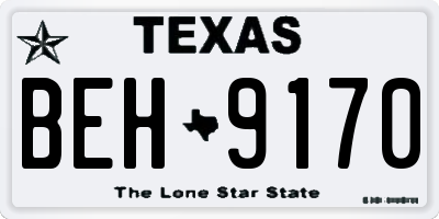 TX license plate BEH9170