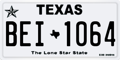 TX license plate BEI1064