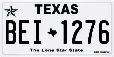 TX license plate BEI1276