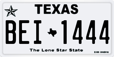 TX license plate BEI1444