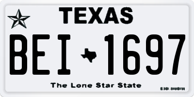 TX license plate BEI1697