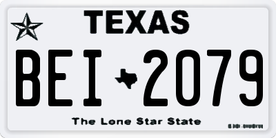 TX license plate BEI2079