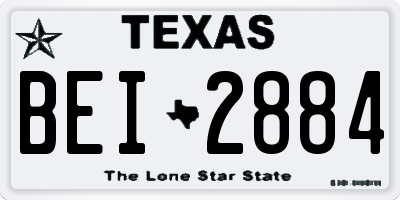 TX license plate BEI2884