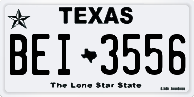 TX license plate BEI3556