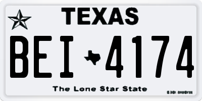 TX license plate BEI4174