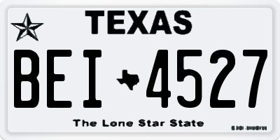 TX license plate BEI4527