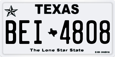 TX license plate BEI4808
