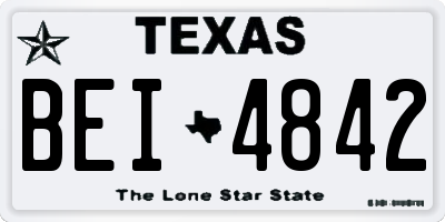 TX license plate BEI4842