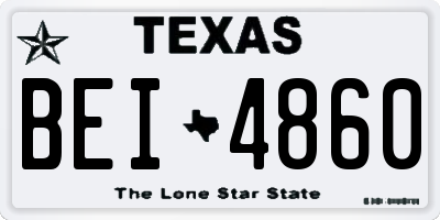 TX license plate BEI4860