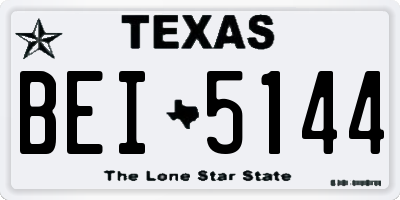 TX license plate BEI5144